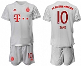 2020-21 Bayern Munich 10 SANE Away White Soccer Jersey,baseball caps,new era cap wholesale,wholesale hats